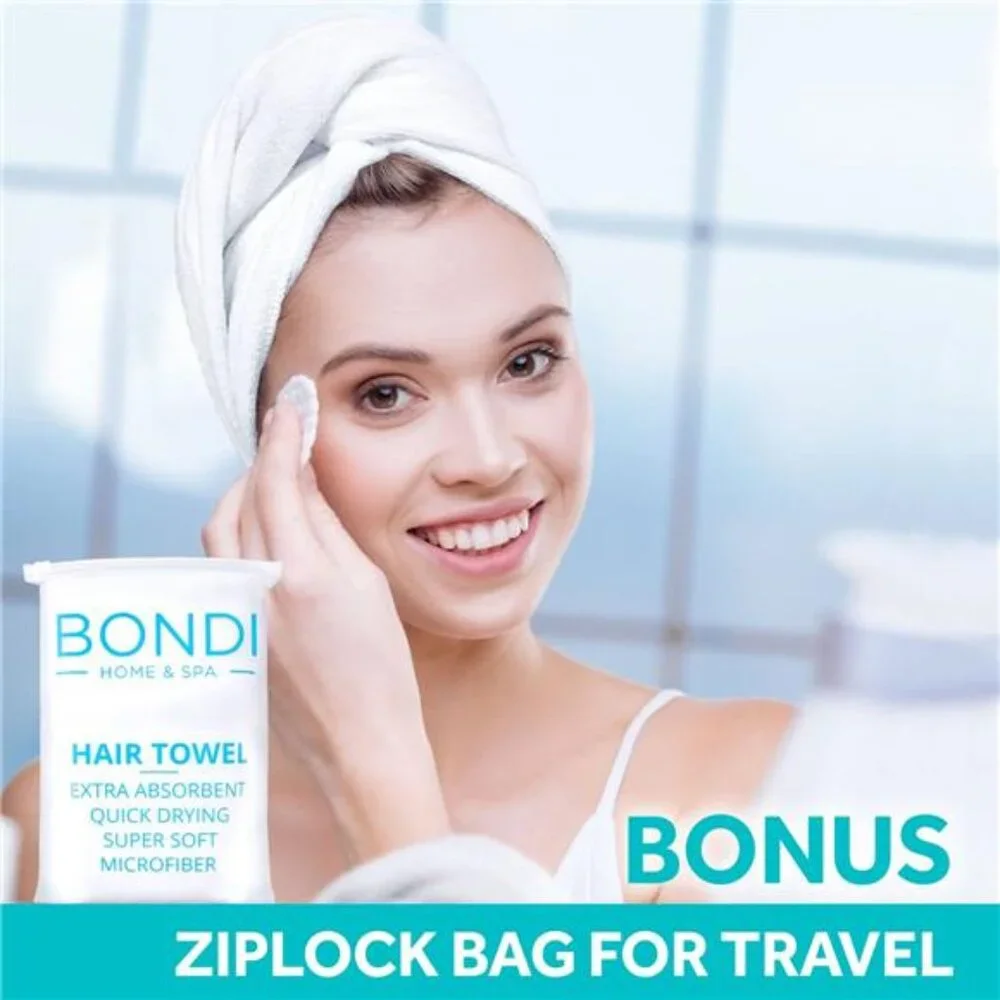 SPA Microfiber Hair Towel – Dries Hair 50% Faster – Anti-Frizz – Highly